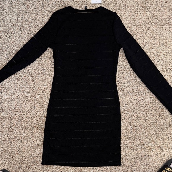Topshop Sleek Black Long Sleeve Dress - Picture 6 of 8